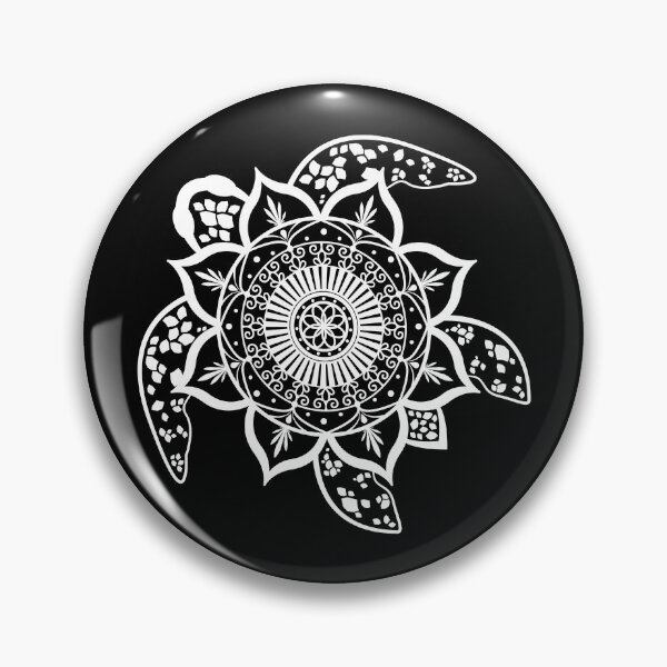 Item preview, Mandala Sea Turtle Pattern White / Black designed and sold by drxgonfly.
