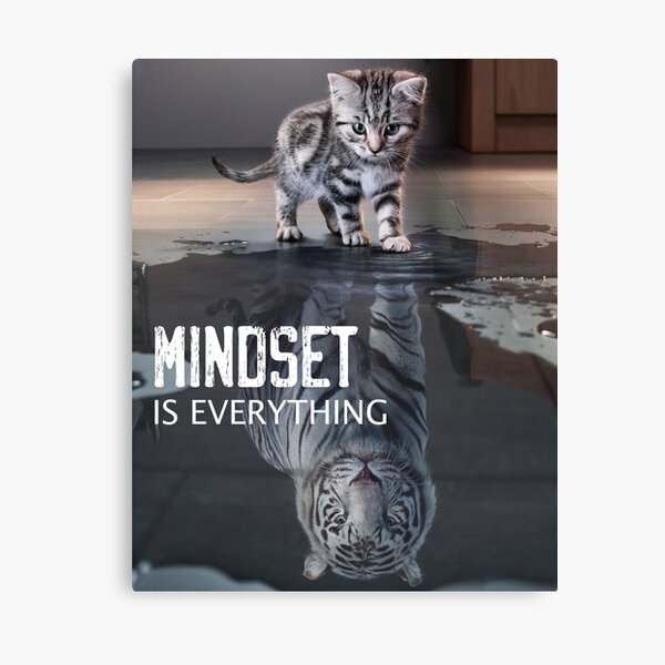 Mindset Is Everything Motivational Quote Canvas Print