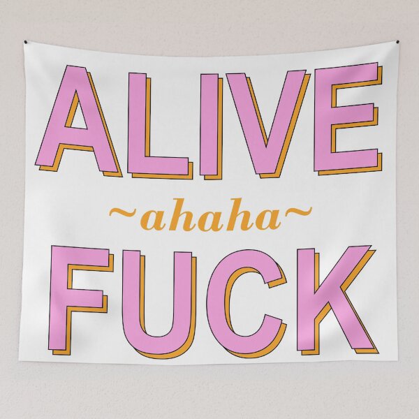 Item preview, Alive ahaha Fuck Tiktok sticker designed and sold by Designs by Hailey.