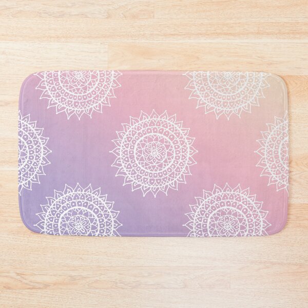 Item preview, White Mandala Pattern - Gradient Pastel Pink and Purple designed and sold by MysticMagpie.