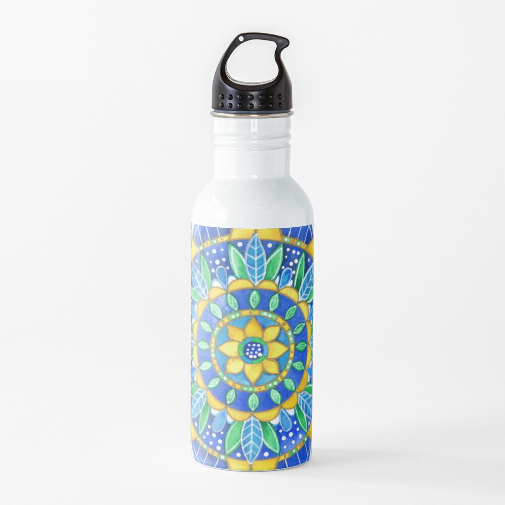 Sunflower Mandala Water Bottle