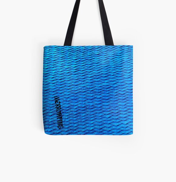 Blue Scales All Over Print Tote Bag