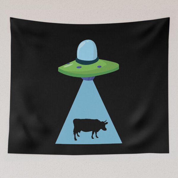 Item preview, Divertido secuestro de vaca UFO designed and sold by vladocar.