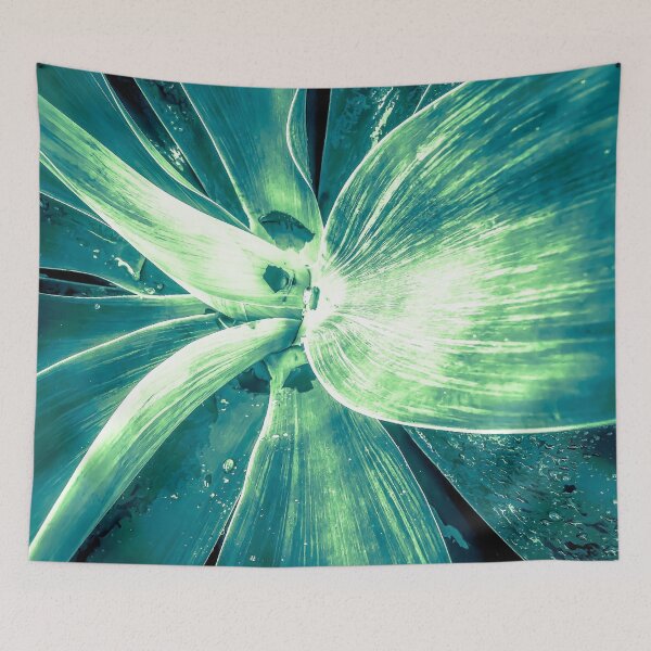 Item preview, green succulent leaves texture background designed and sold by Mrvell.