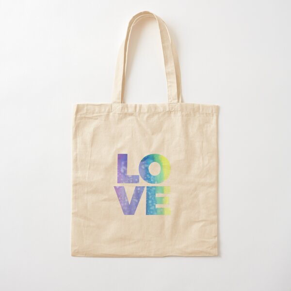 LOVE (Jewel Color Palette) Cotton Tote Bag