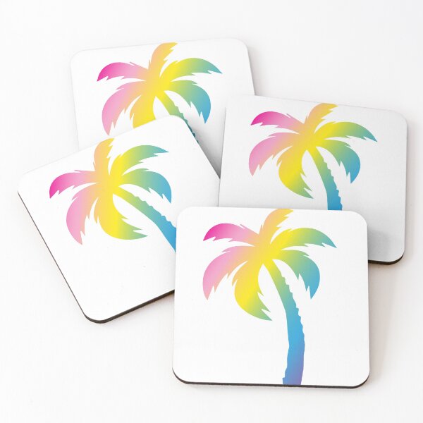 Item preview, Rainbow Tropical Palm Tree Silhouette designed and sold by BlackCoffeeCake.