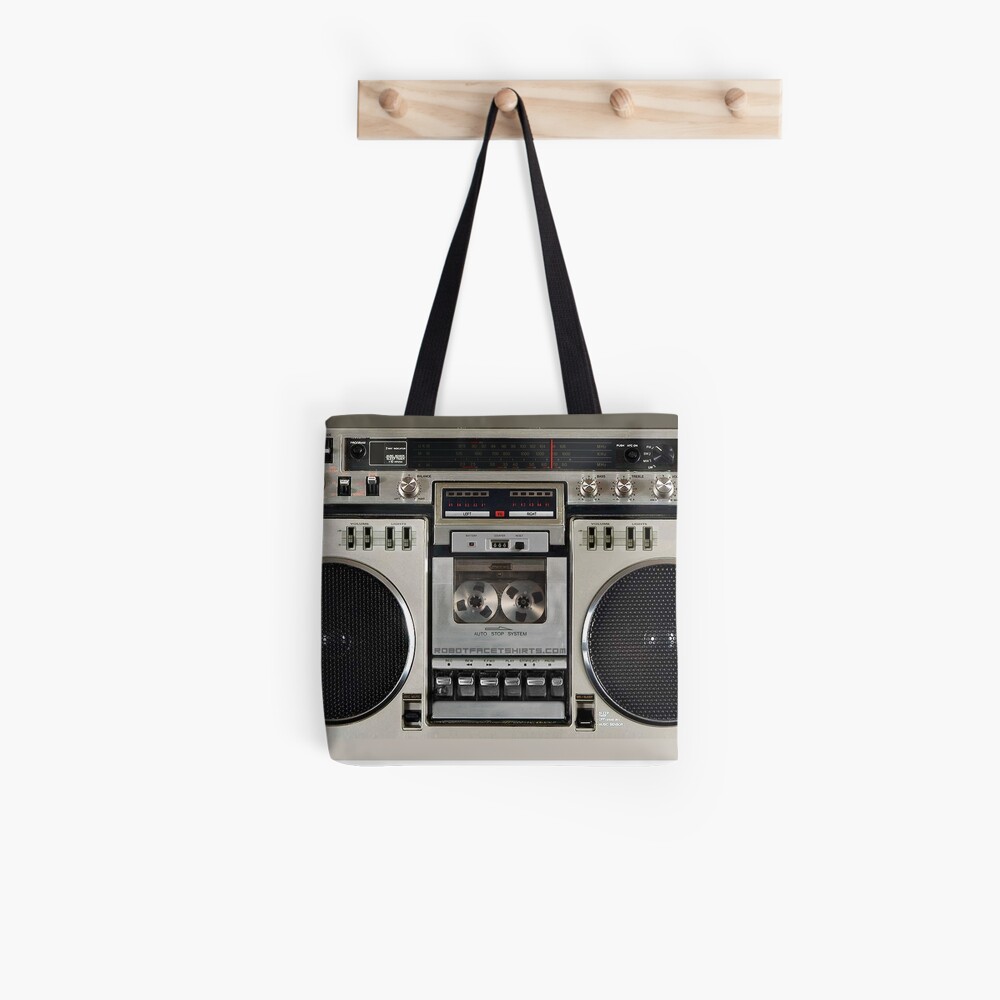 Vintage 80s Boombox Ghettoblaster Tote Bag