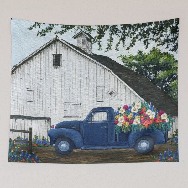 Item preview, Vintage Flower Farm Truck designed and sold by lisanorrisart.
