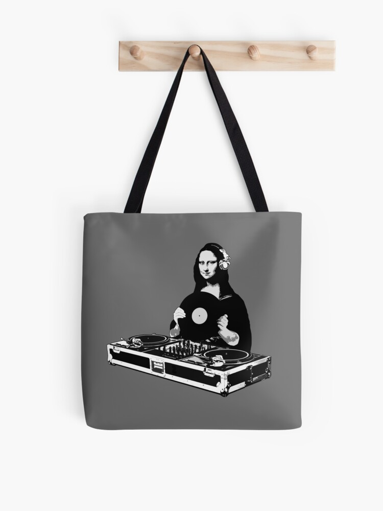 Mona Lisa Vintage Duffle Bag by Pop Alien