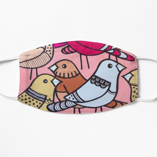 Colourful Pink Birds Mask