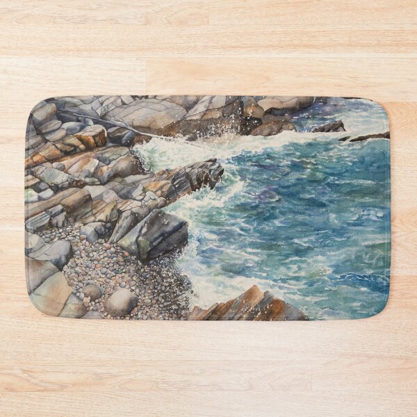 Item preview, Maine Cove Seascape Watercolor designed and sold by Gayle Mahoney.