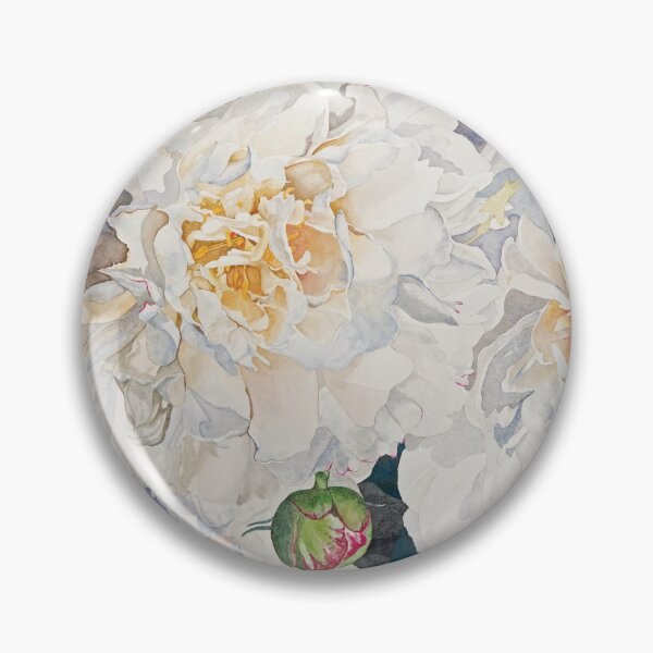 Item preview, White Peonies Watercolor designed and sold by Gayle Mahoney.