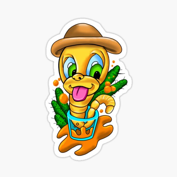 Tequila Worm Sticker