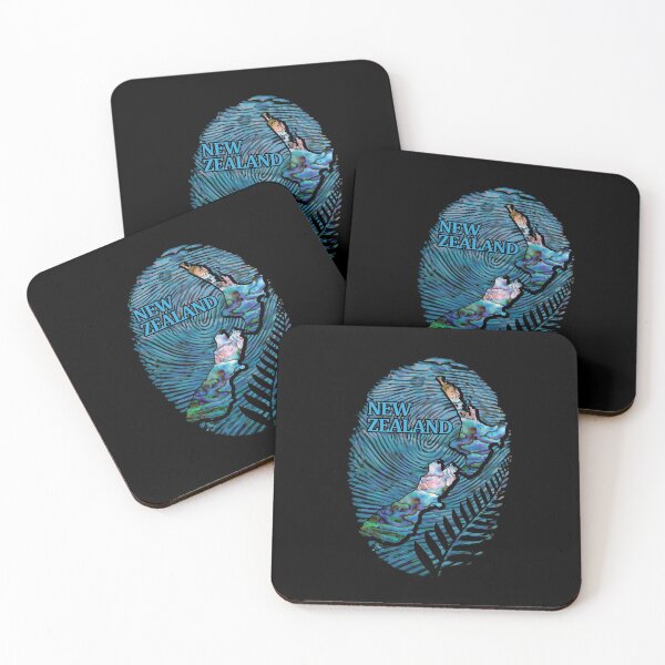 Item preview, NEW ZEALAND MAP THUMBNAIL PAUA  designed and sold by Madjack Tees Kiwi SuperStore.