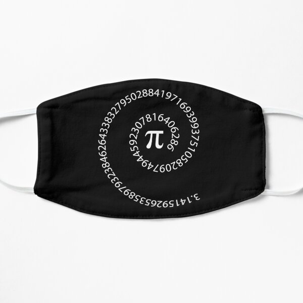 Pi Number - Pi Day π spiral Flat Mask