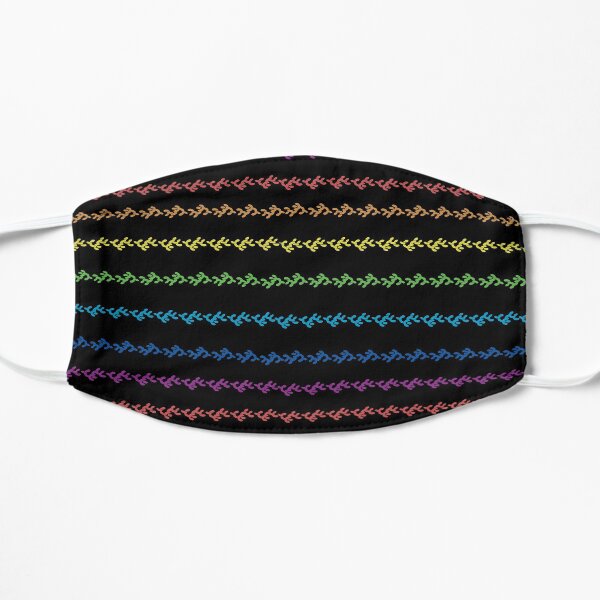 Double Featherstitch Rainbow Stripes Pattern Mask