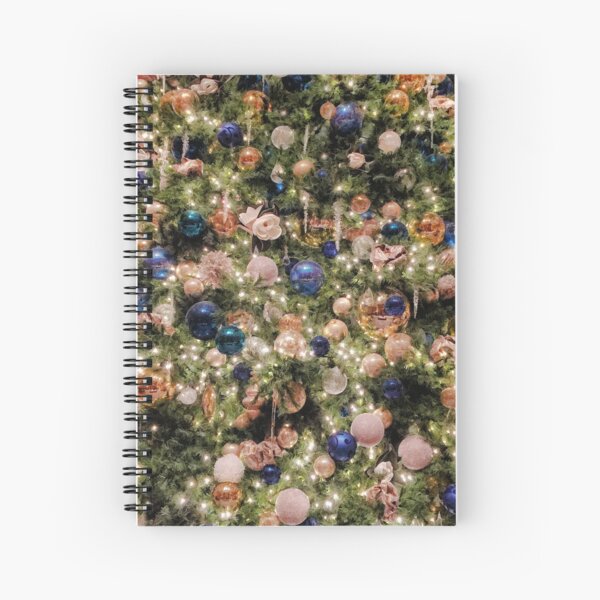 Merry Christmas Lights and Balls Spiral Notebook