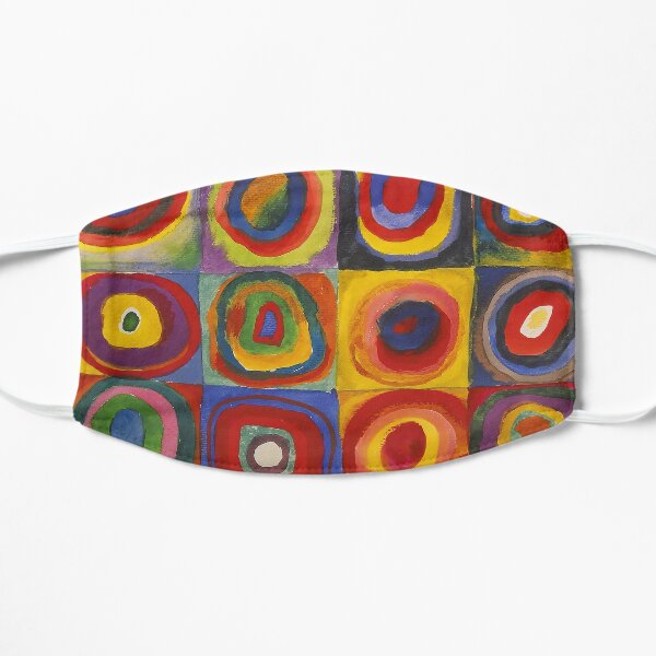 Kandinsky Squares With Concentric Circles Flat Mask