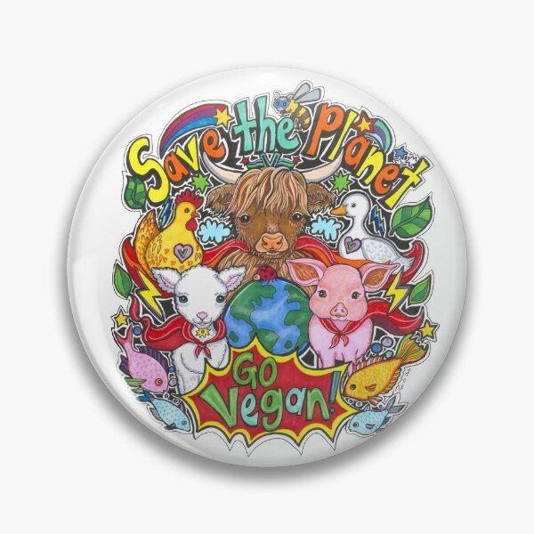 Item preview, Save the Planet - Go Vegan! designed and sold by Lynda Bell.