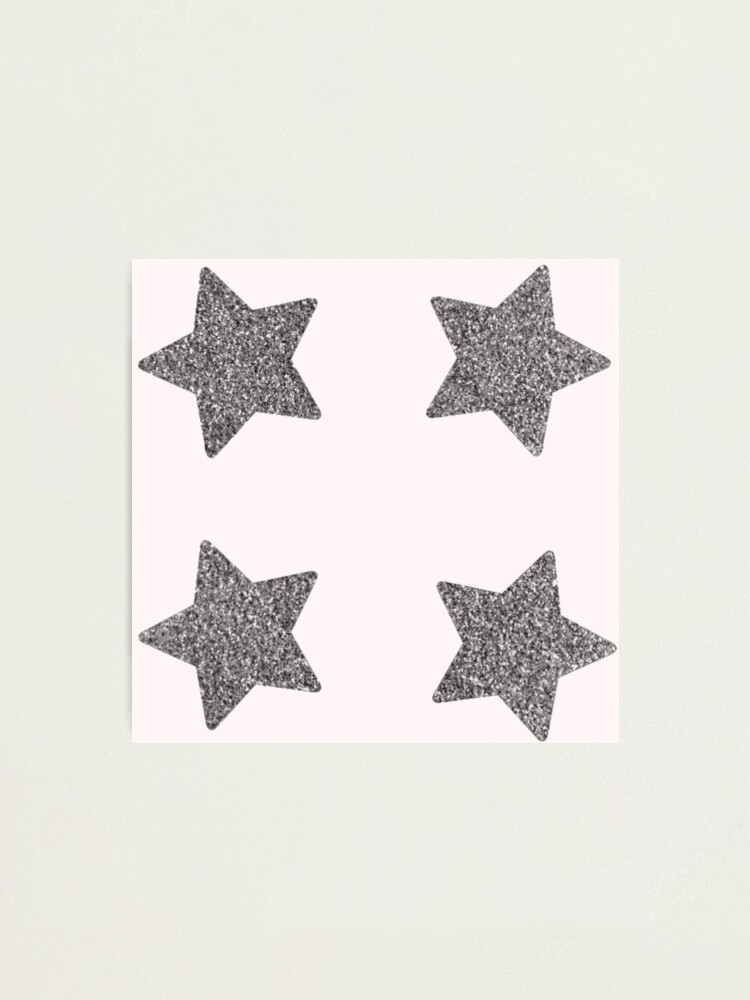 Lámina metálica for Sale con la obra «Paquete de pegatinas de estrellas  plateadas con brillo» de sun-kiss