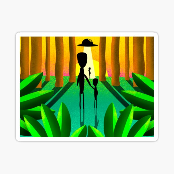 Aliens Go Home Sticker
