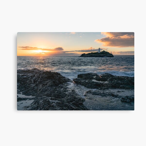 Landscape Photography Art Print Wall Art Godrevy Lighthouse Aerial