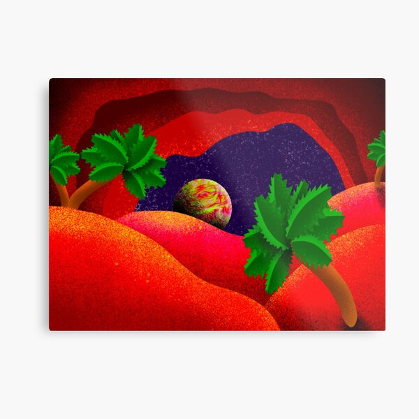 Desert Cave Night Metal Print