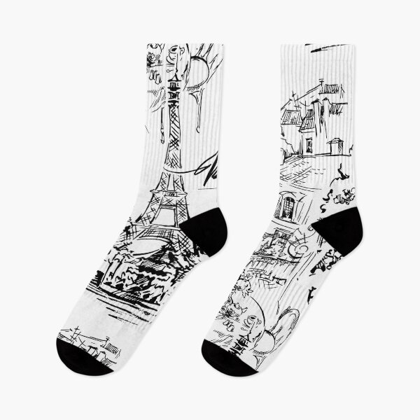 Item preview, Black Toile   Black Toile Print    Paris Toile    Eiffel Tower Toile  designed and sold by monpetitbijou.