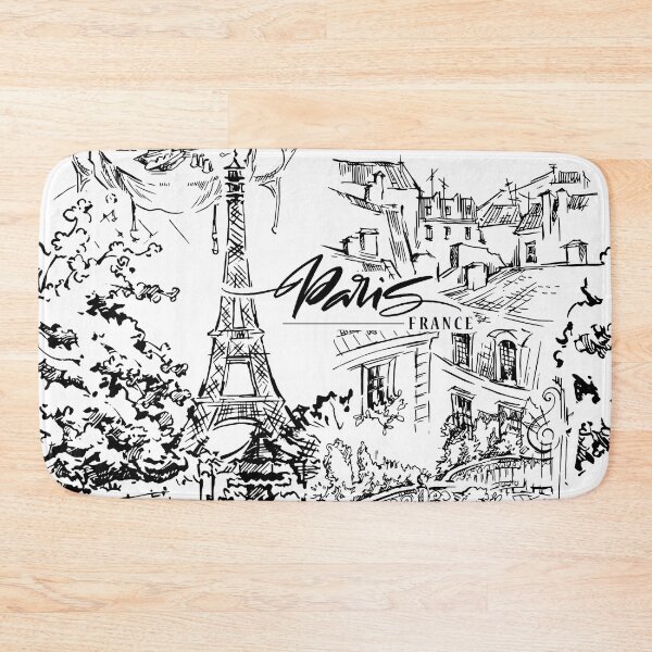 Item preview, Black Toile   Black Toile Print    Paris Toile    Eiffel Tower Toile  designed and sold by monpetitbijou.