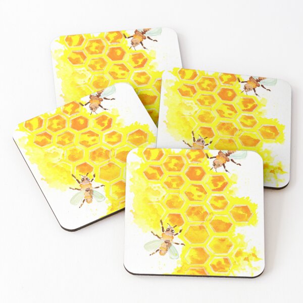 Item preview, Honeycombs and Bees Watercolor designed and sold by Sebastian Grafmann.
