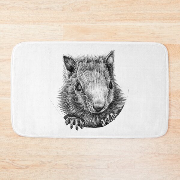 Item preview, White chipmunk illustration designed and sold by LorenDowding.