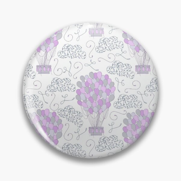 Item preview, Vintage hot air balloons line drawing pastel purple  designed and sold by Latch Farm  Studios.