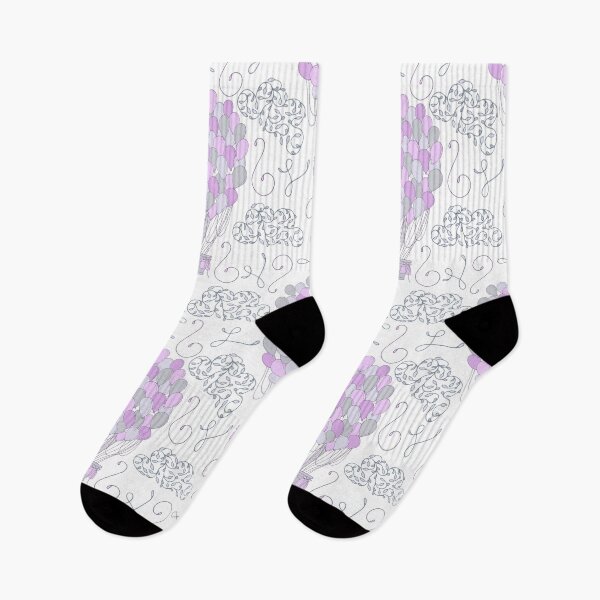 Item preview, Vintage hot air balloons line drawing pastel purple  designed and sold by Latch Farm  Studios.