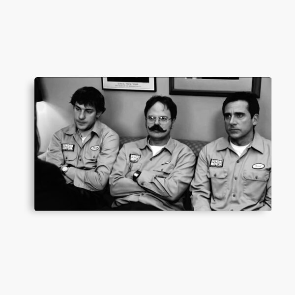 Jim, Dwight et Michael à Utica Impression sur toile
