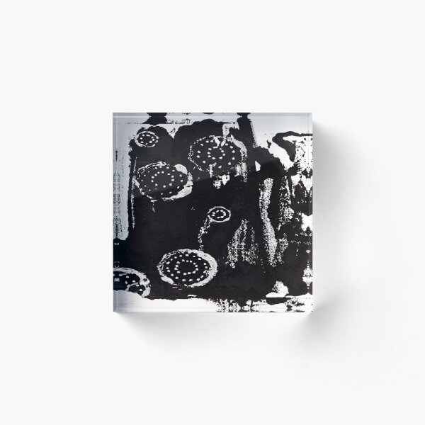 Black & White Abstract 2 Acrylic Block