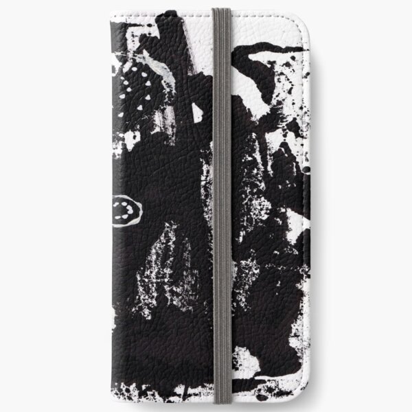 Black & White Abstract 2 iPhone Wallet