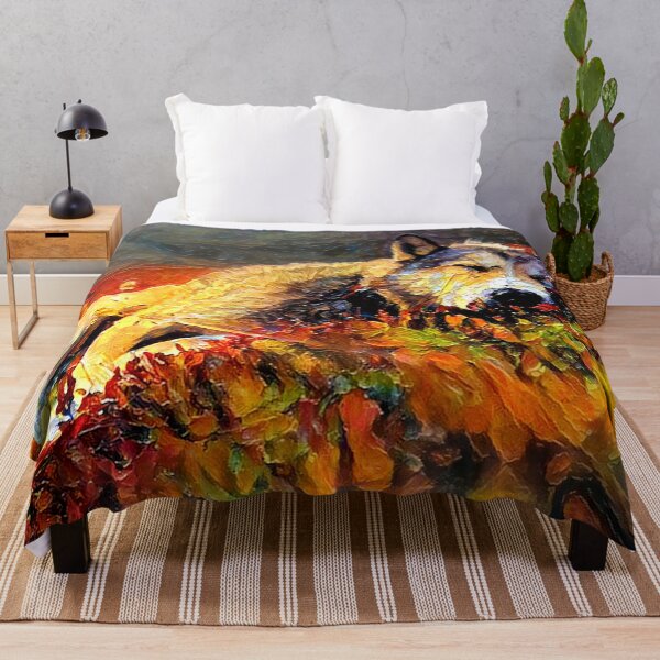 Item preview, Napping Autumn Mountain Wolf designed and sold by Alyxandre.