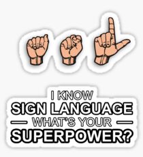 ASL Superpower Sticker