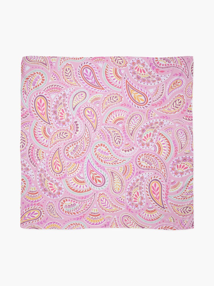 Alternate view of Pink Paisley Scarf