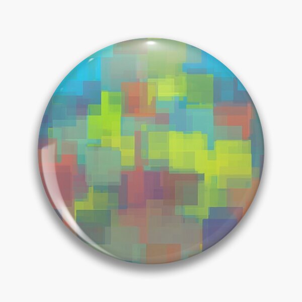 Item preview, geometric square pattern abstract background in blue yellow brown designed and sold by Mrvell.