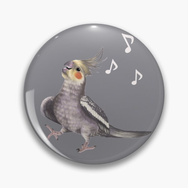 Item preview, Singing Cockatiel - happy bird with music notes designed and sold by Mehu.