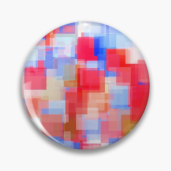 Item preview, geometric square pattern abstract background in red and blue designed and sold by Mrvell.