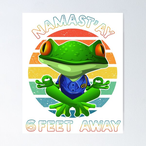 Item preview, Funny Social Distancing Namastay 6 Feet Away  designed and sold by GreenSplash.