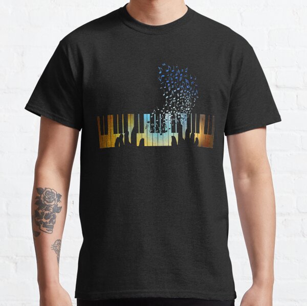 Hands Playing on Piano Keyboard Gift for Music Teacher Shirt Classic T-Shirt