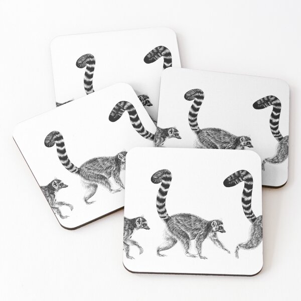 Item preview, Three walking ring-tailed lemur monkeys designed and sold by LorenDowding.