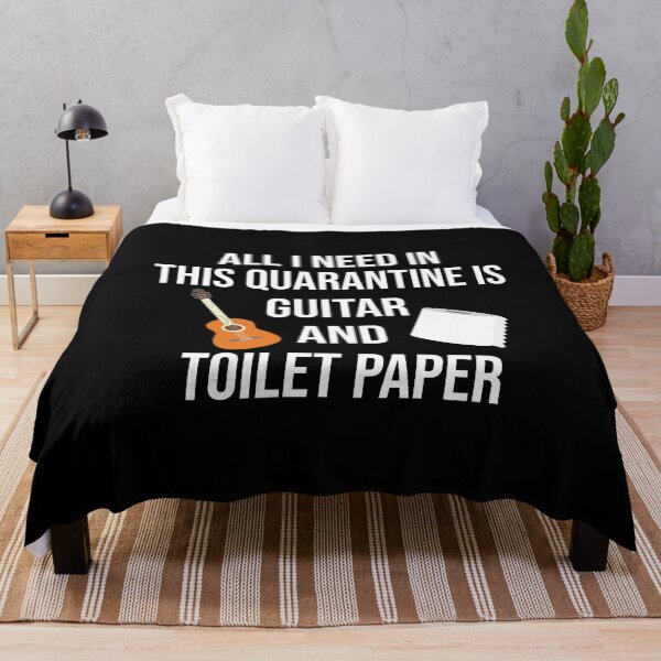 Item preview, All I Need In This Quarantine Is Guitar And Toilet Paper designed and sold by Merch By ika.