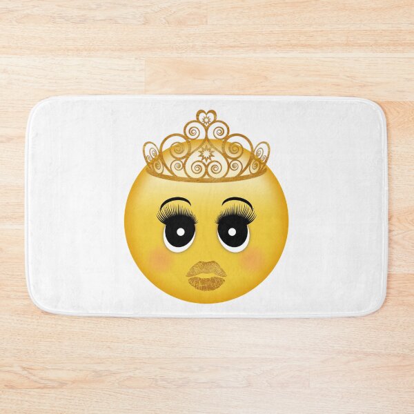 Item preview, Princess Emoji with Lashes, Gold Lips & Tiara designed and sold by Elsy's Art.