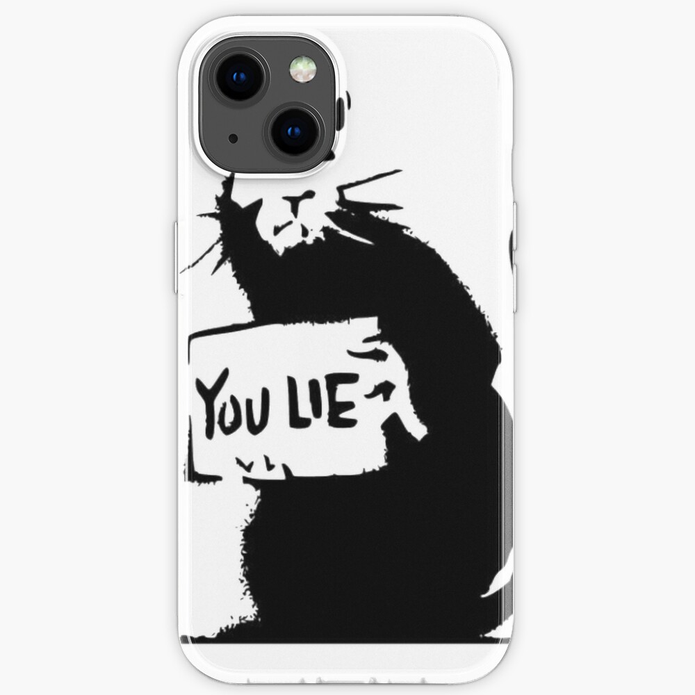 You Lie Banksy Rat Stencil Iphone Case By Gtcdesign Redbubble