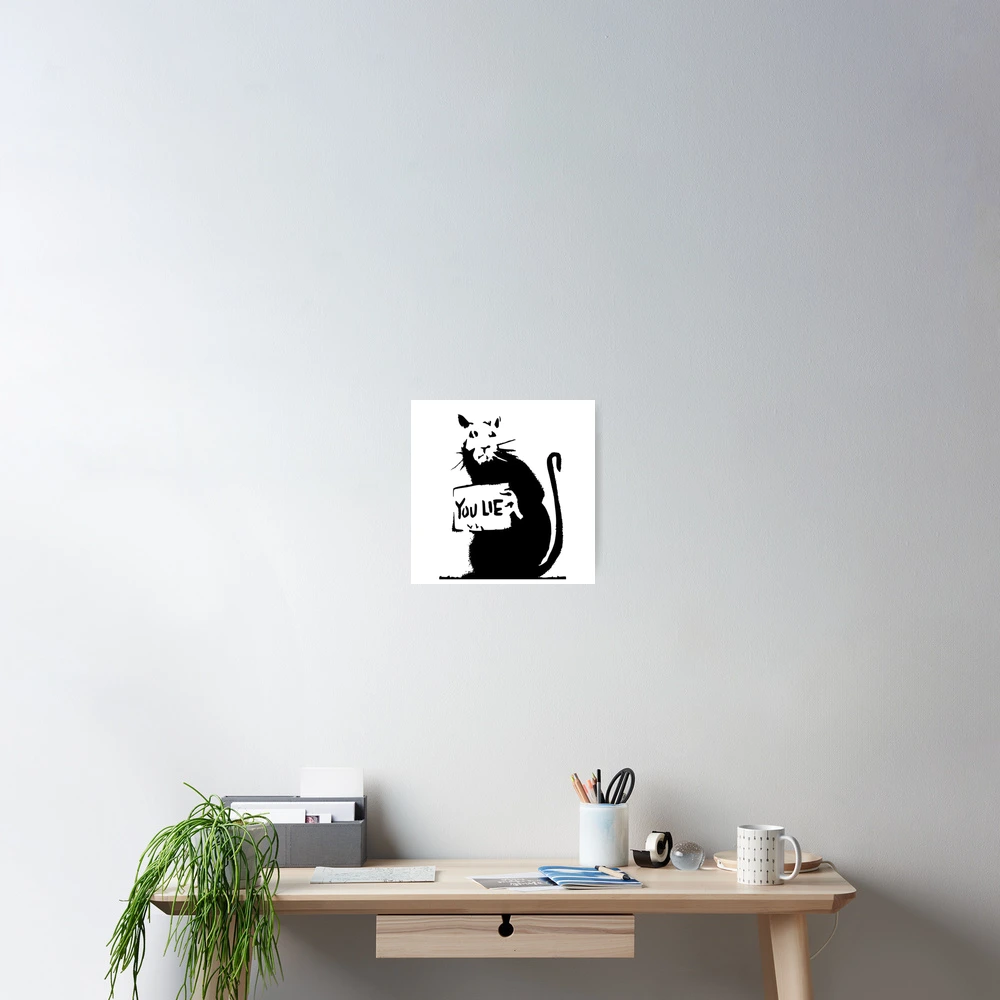 You Lie Banksy Rat stencil