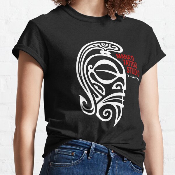 Mana'o Tattoo Studio Tahiti TIKI WARRIOR T-shirt classique